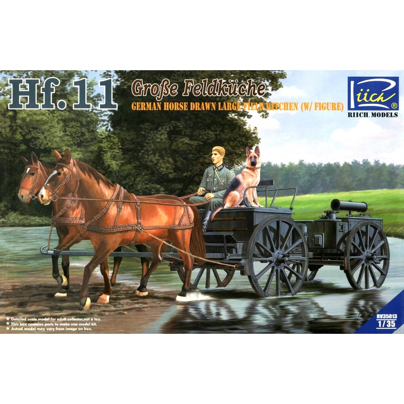1/35 Hf.11 Grobe Feldkuche German Horse Drawn Hf.11 Large Field Kitchen w/Figure