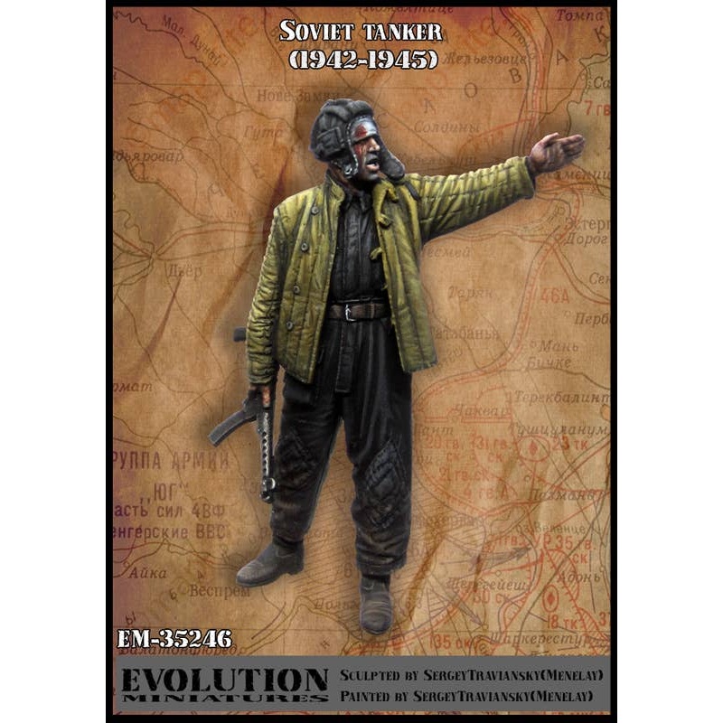 1/35 WWII Soviet/Russian Tank Crew Member Raising Left Arm 1942-1945