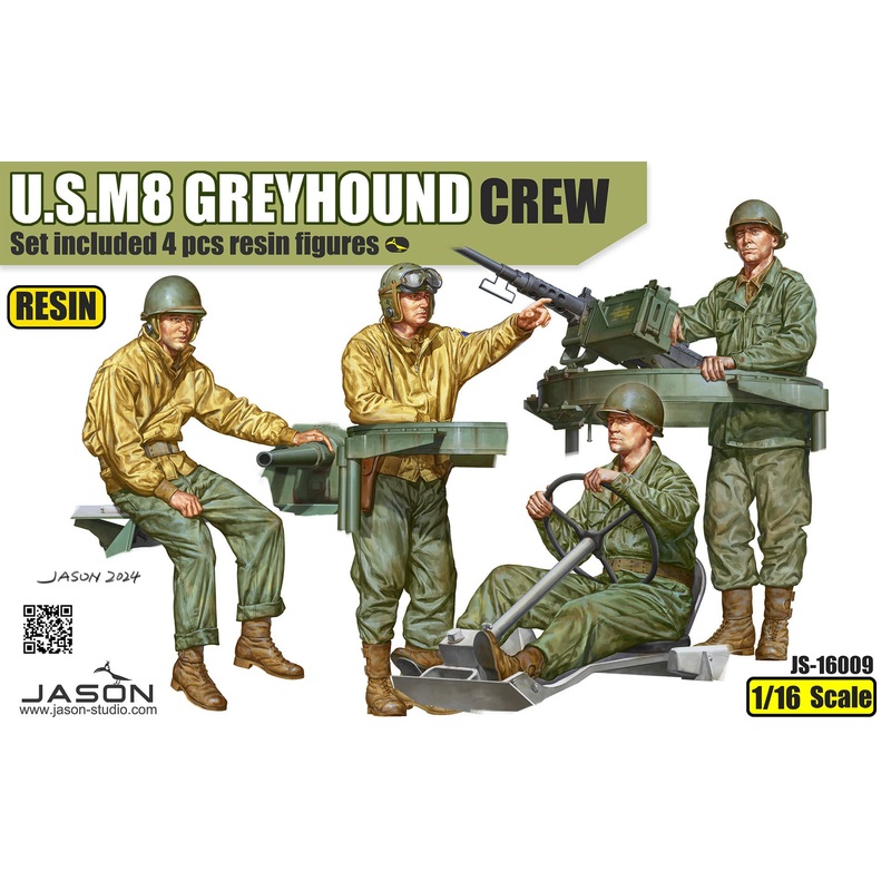 1/16 U.S.M8 Greyhound crew (Set includes 4 figures)