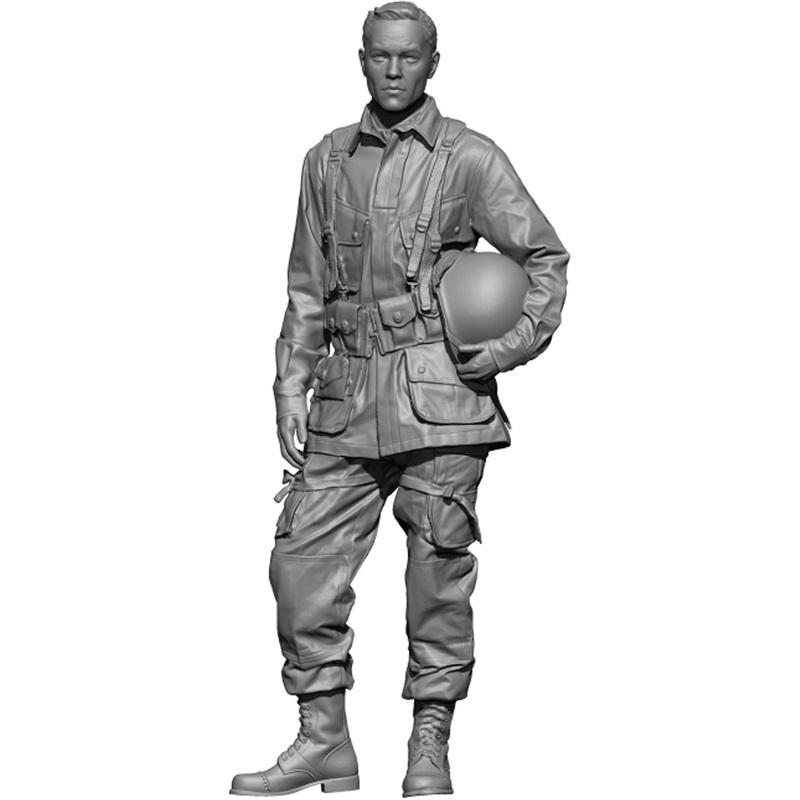 1/16 WW.II US Army Paratrooper Normandy with Helmet Off