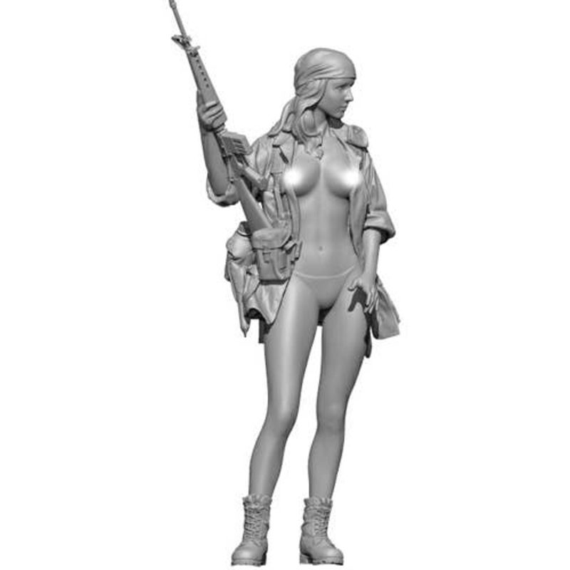 1/20 Topless Evelyn Holding M16 (3D printer)