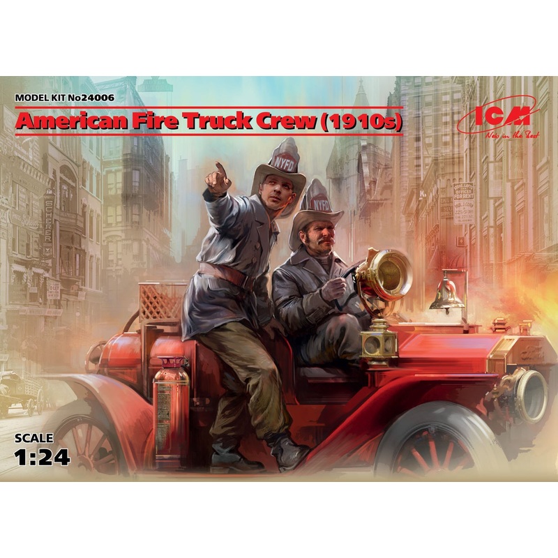 1/24 American Fire Truck Crew (1910s) (2 Figures)