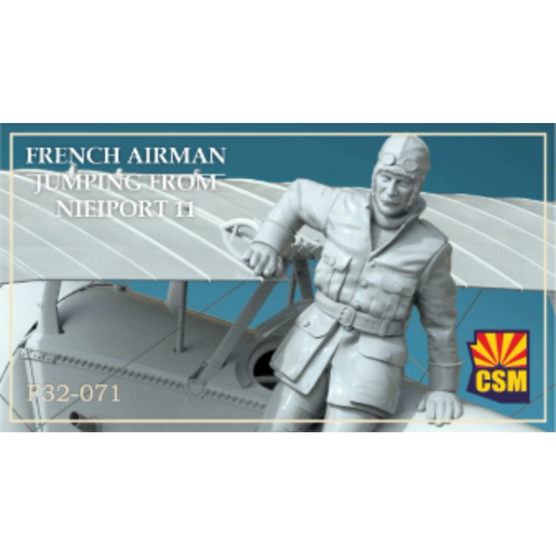 1/32 French Airman Jumping from Nieuport 11