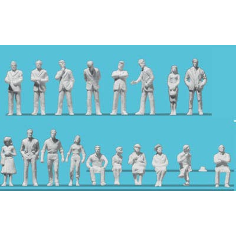 1/100 Workers + 18 Seated Figures