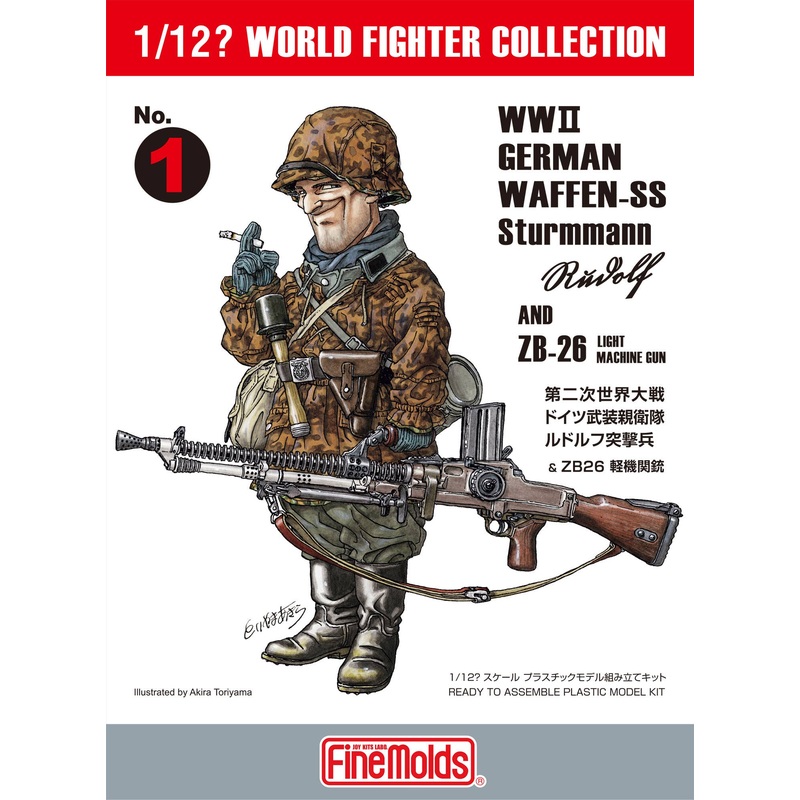 1/12 German Waffen SS Soldier w/ ZB26 Light Machine Gun