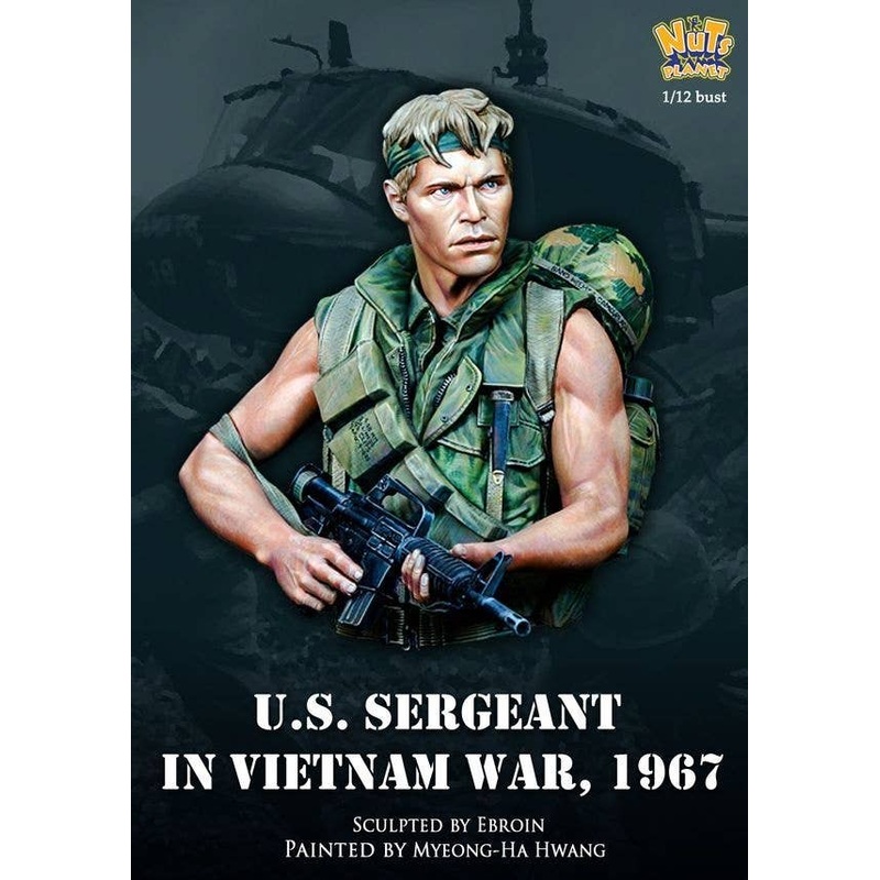 1/12 Vietnam War US Bust US Army Sergeant On Patrol Mission Vietnam 1967