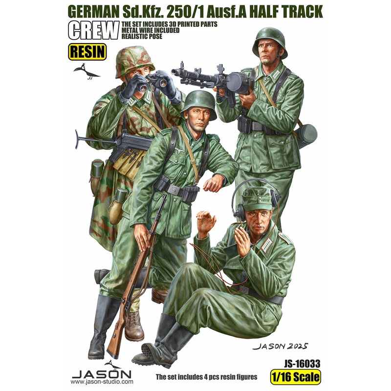 1/16 German Sd.Kfz. 250/1 Ausf.A Half Track crew