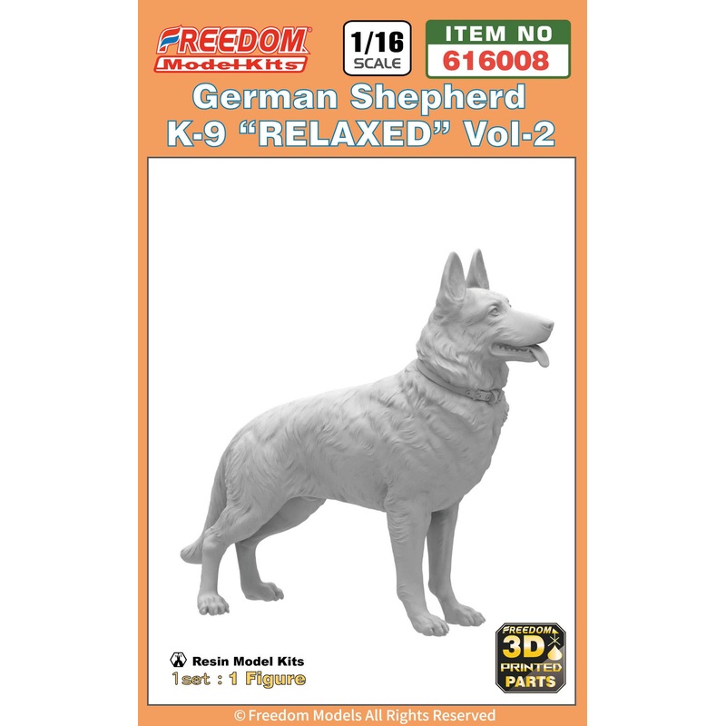 1/16 German Shepherd Vol. 2  RELAXED 3D Print RESIN PARTS
