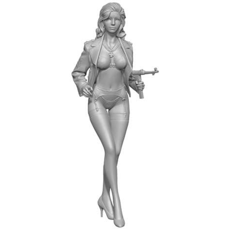 1/16 Linda Wearing an Officer's Uniform