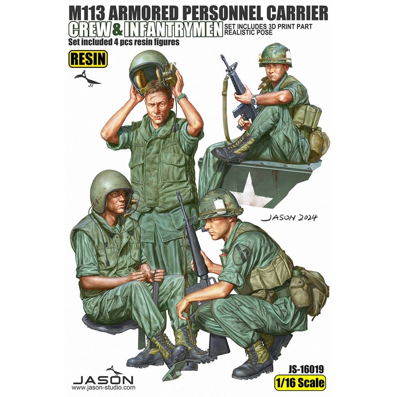 1/16 M113 Armored Personnel Carrier Crew & Infantrymen (4-figure Set)