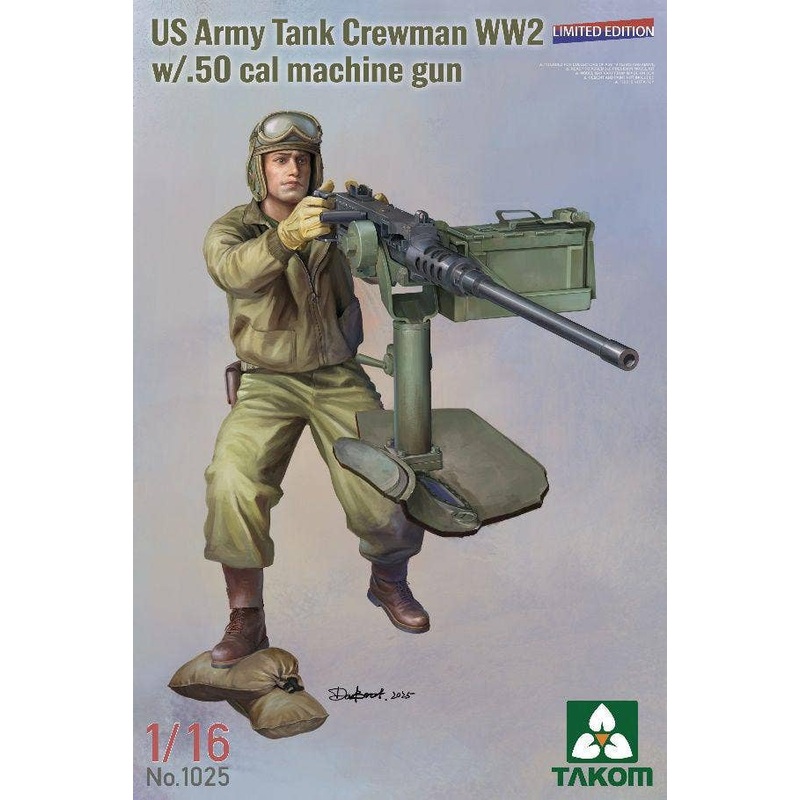 1/16 US Army Tank Crewman WW2 w/.50 cal machine gun (Limited edition)
