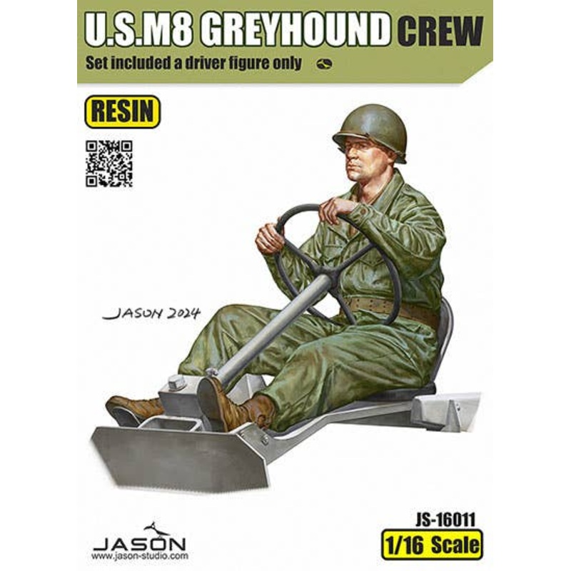 1/16 US M8 Greyhound Armored Vehicle Driver