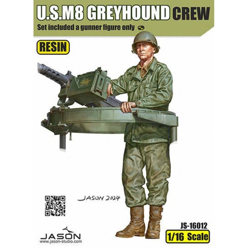 1/16 US M8 Greyhound Armored Vehicle Gunner