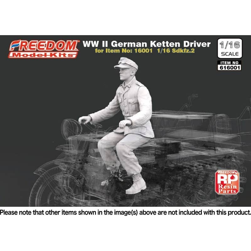 1/16 WW.II German Army Sd.Kfz.2 Driver Figure For Kettenkraftrad (Resin Kit)