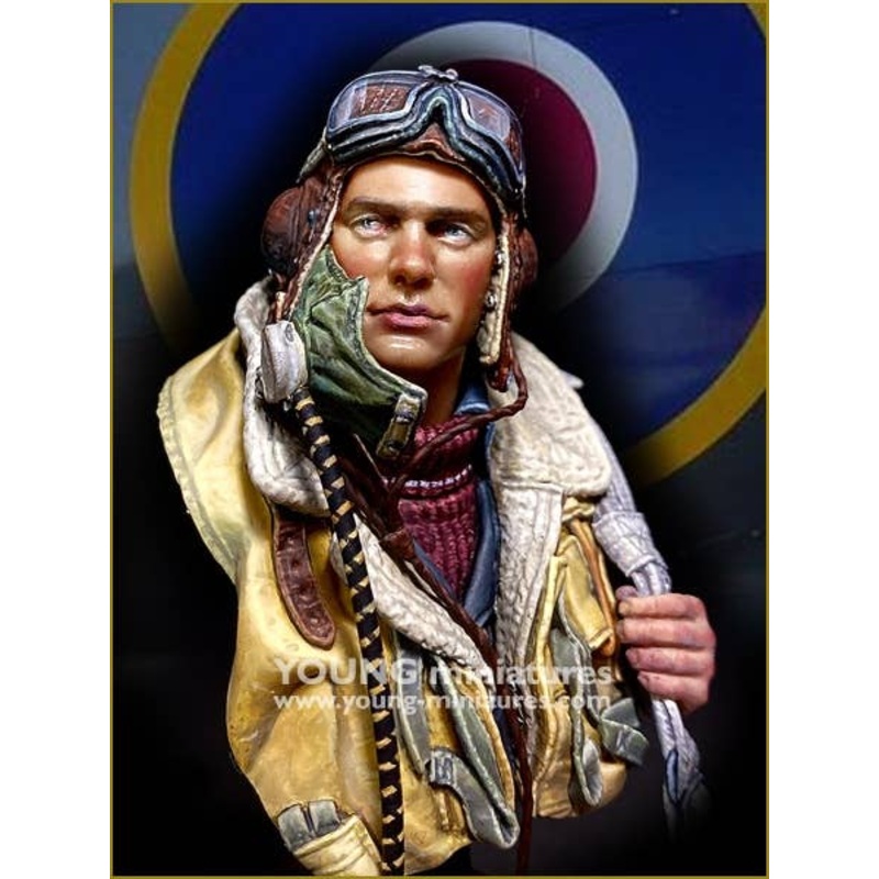 1/10 WW.II Battle of Britain British Air Force Fighter Pilot Bust