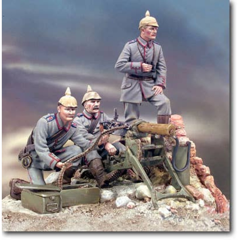 54mm Machine Gun Team WWI