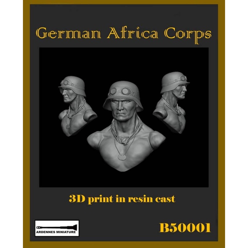 Bust WWII German Afrika Korps Soldier