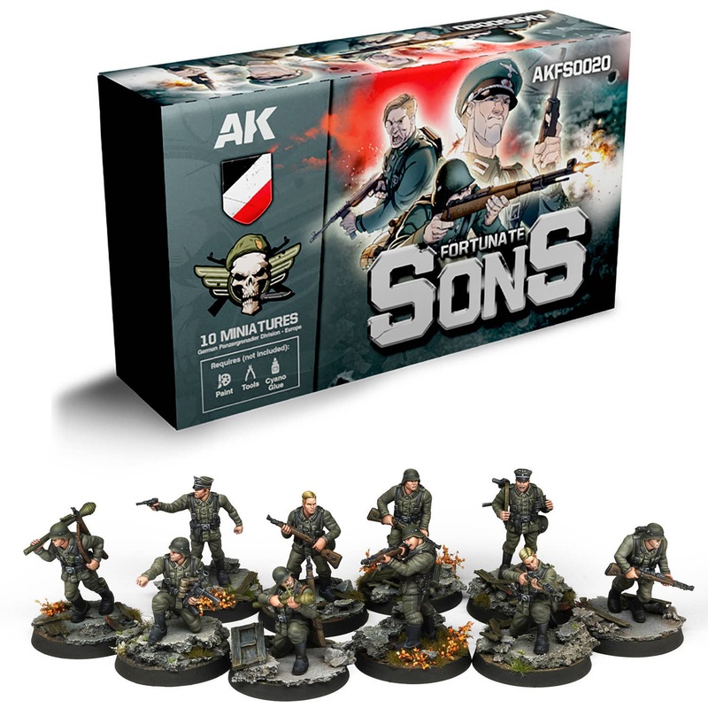 WW.II German Army Panzergrenadier 30mm Resin Figure Set of 10
