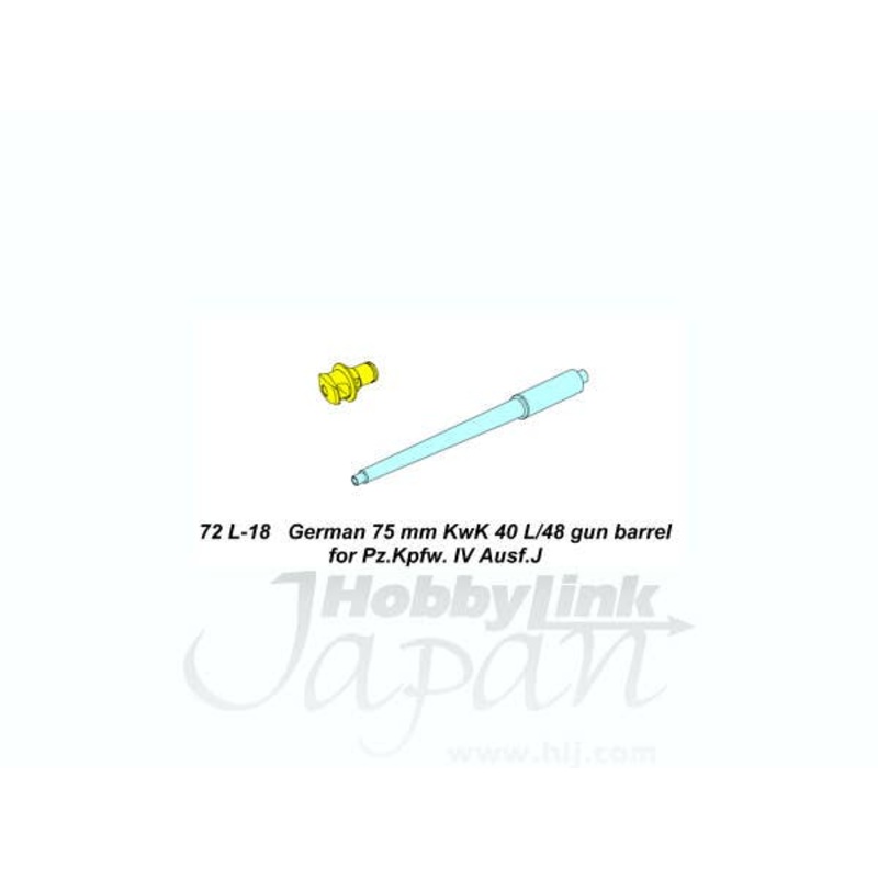 1/72 German 75mm KwK 40 L/48 Gun Barrel for Pz.Kpfw. IV