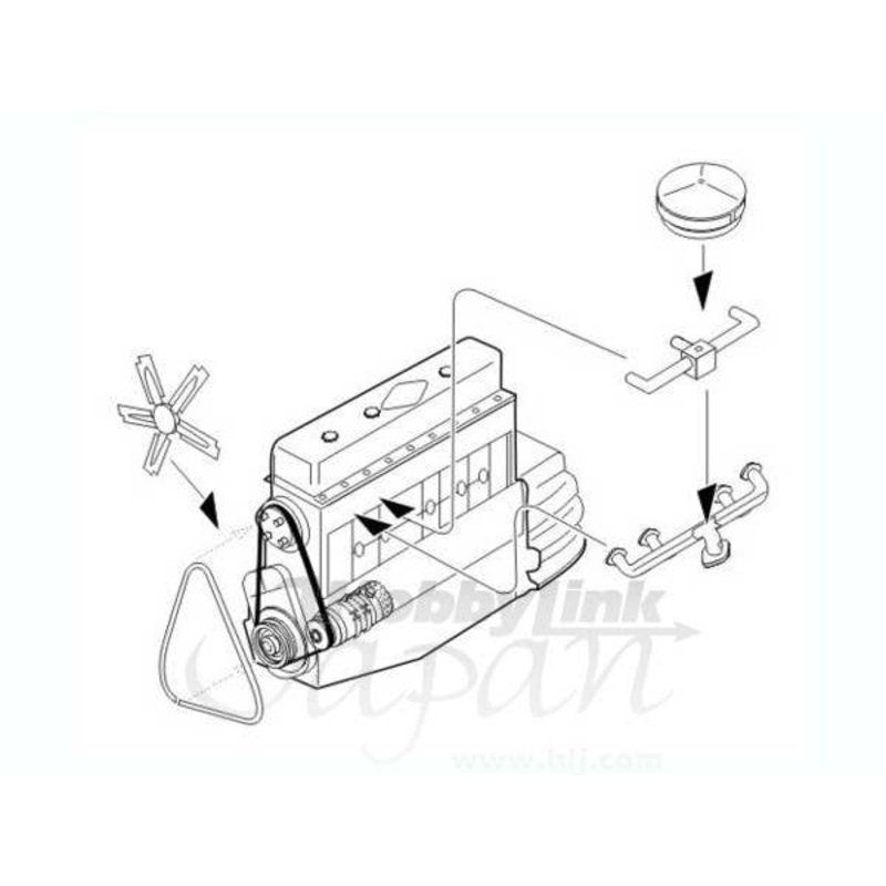 1/72 GMC Typ 270 OHC 4416cc WWII US Vehicle Engine
