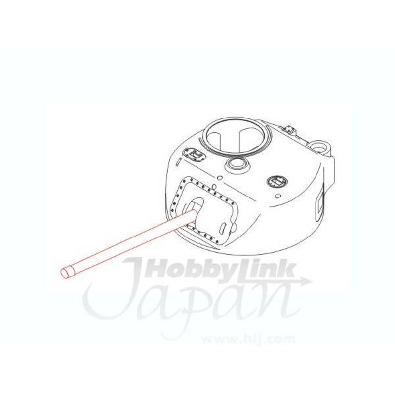 1/72 M4A1 Sherman metal barrel 75mm for Drag.