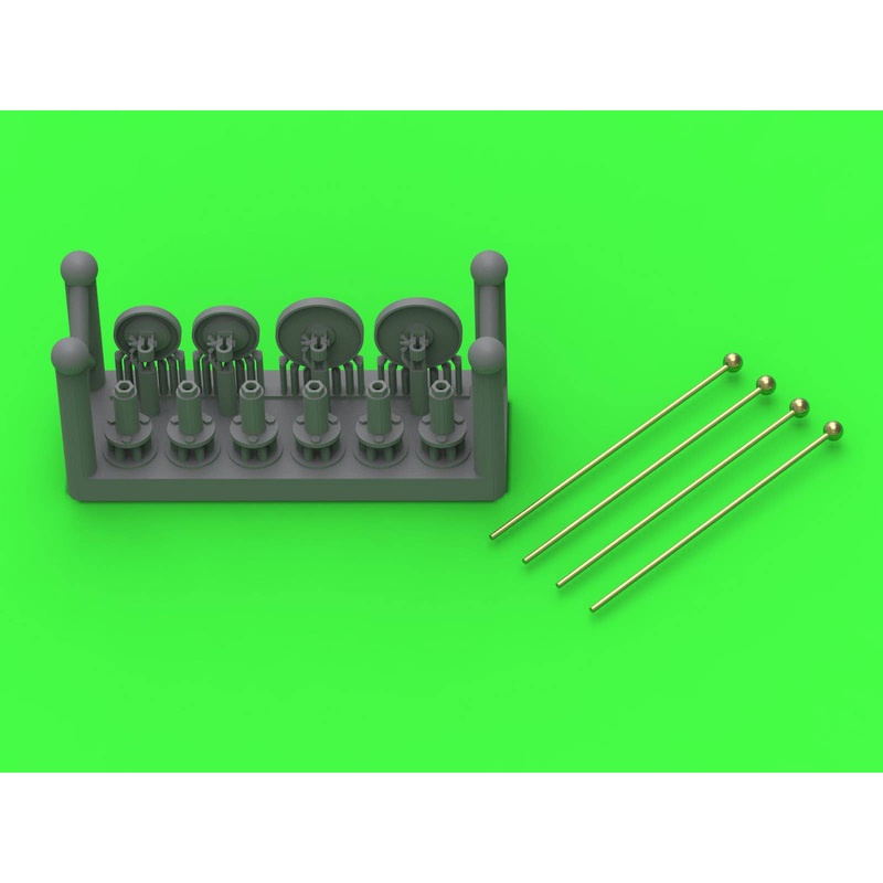 WWII German vehicle width pole For Sd.Kfz.221/222/223/231/232/233/234/247/250/251/263 etc. (4pcs)