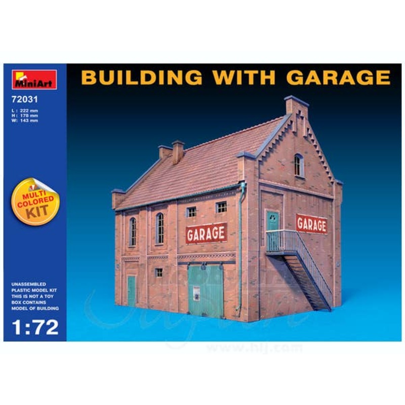 1/72 Building With Garage (5 Color)