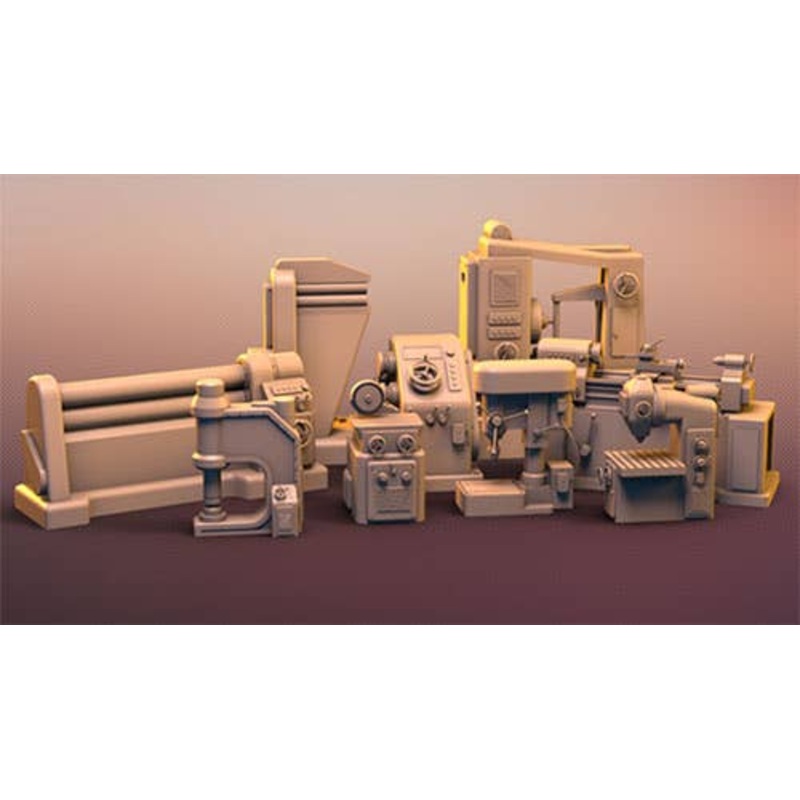1/72 Factory Machine Tools and Materials