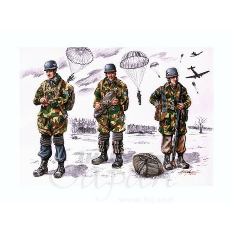 1/72 Fallschirmjager WW II 3 figures