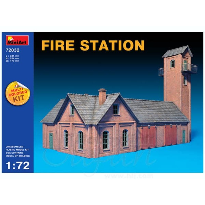 1/72 Fire Station (Multicolored Kit /6 Color)