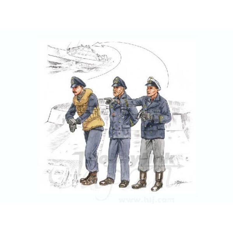 1/72 Flying bridge crew for Schnellboot S-100