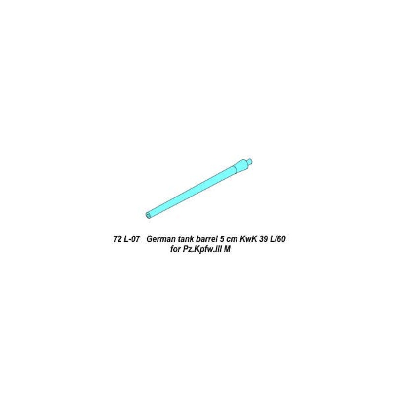 1/72 German Tank Barrel 5cm KwK 39L/60 for PzKpfw.III M