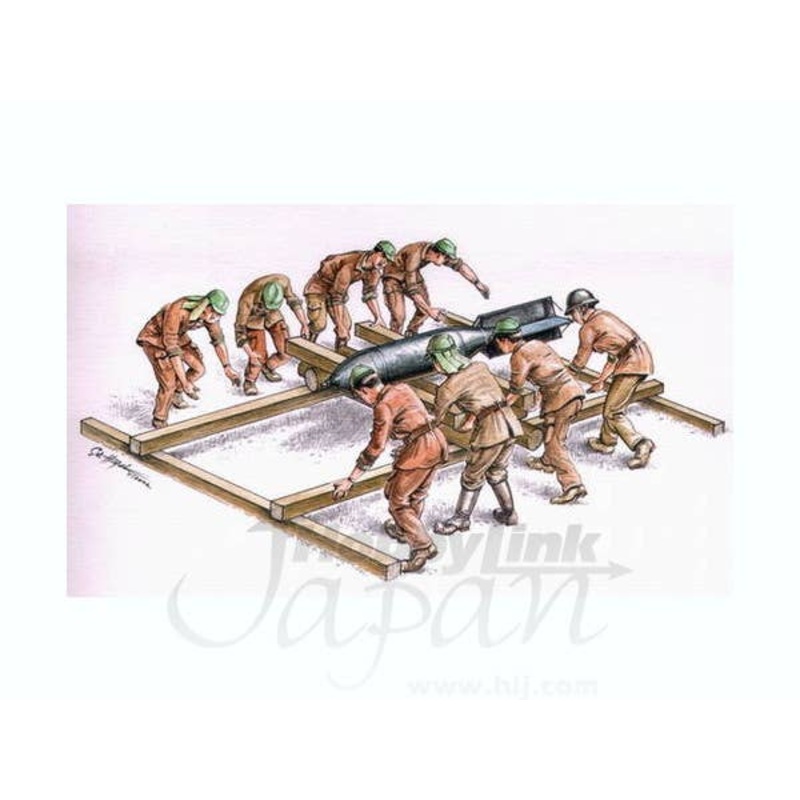 1/72 Japanese Army meitenance crew with bomb