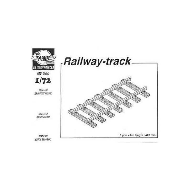 1/72 Railway Track (3 pcs)