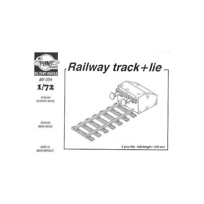 1/72 Railway Tracks (2 pcs) + Lie