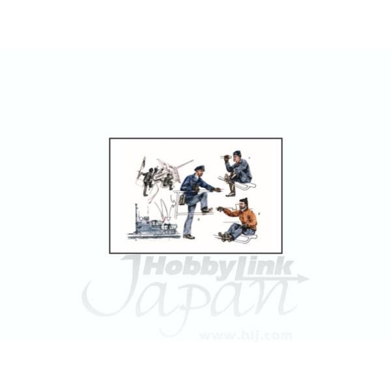 1/72 U-VII Atlantic version Gun Crew for 3.7