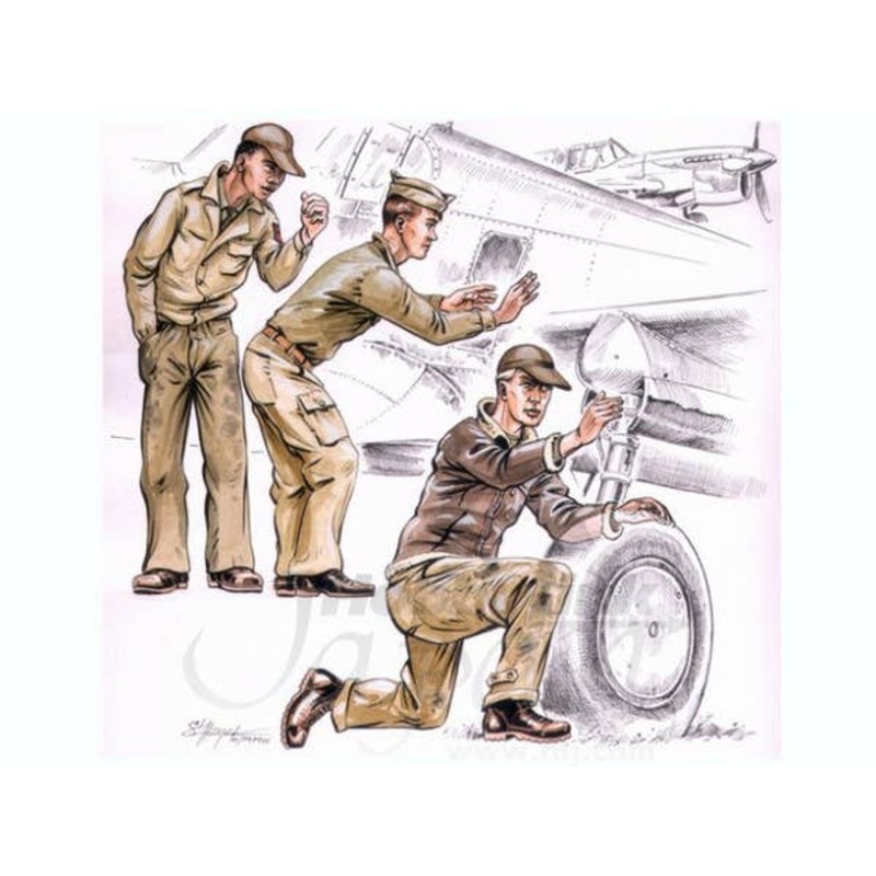 1/72 US Army mechanics WW II