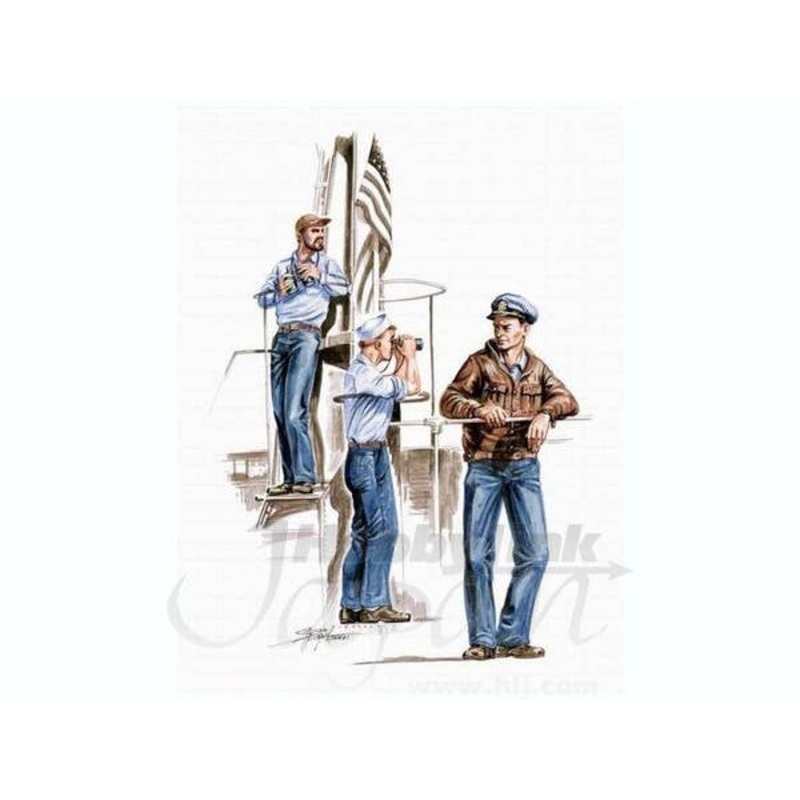 1/72 USS Gato class crew with binoculars 3 figures