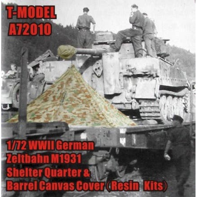 1/72 WWII German Zeltbahn M1931 Shelter Quarter & Barrel Canvas Cover (Resin Kits)