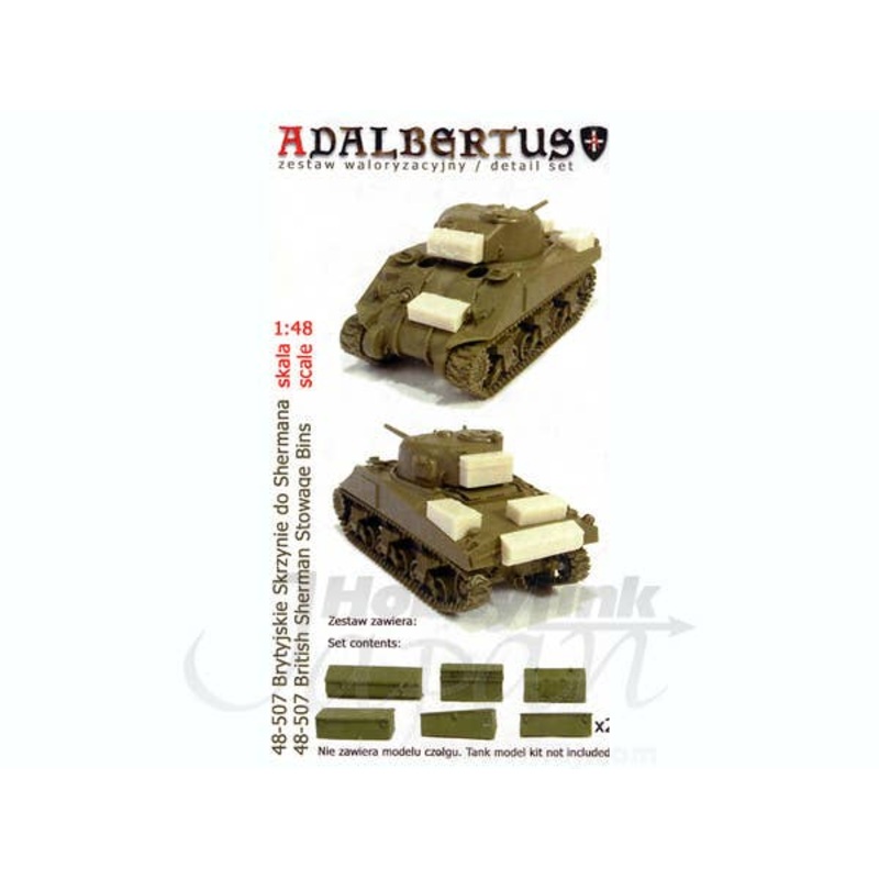 1/48 British Sherman Stowage Bins 7pcs.