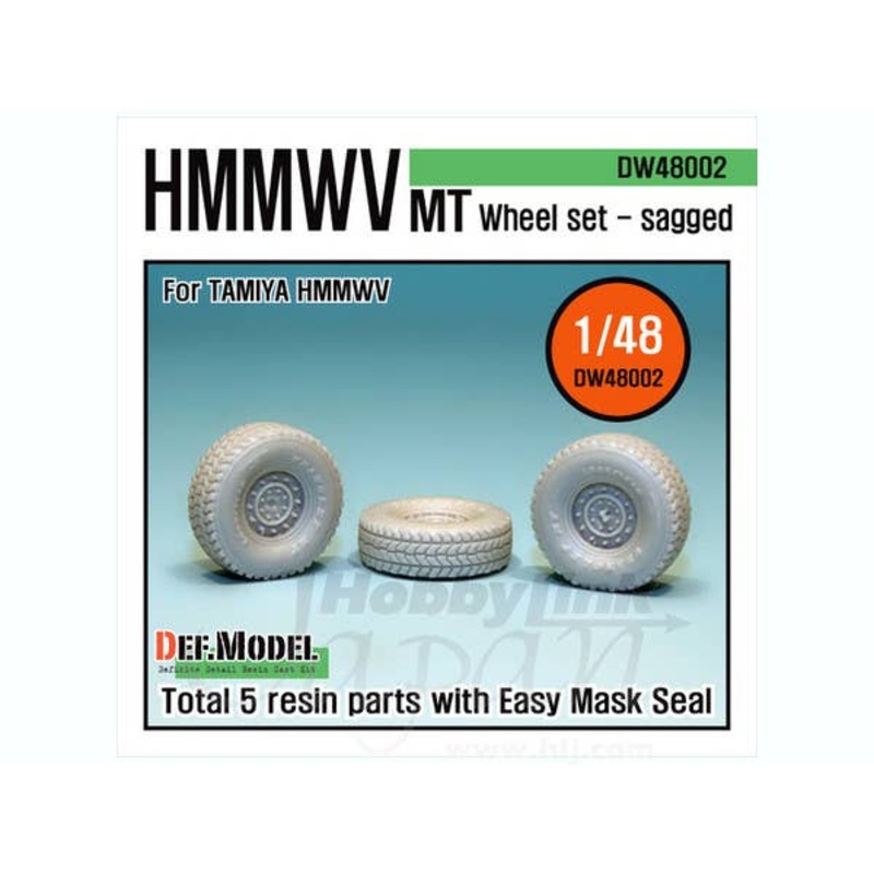 1/48 HMMWV MT Sagged Wheel Set (for Tamiya)