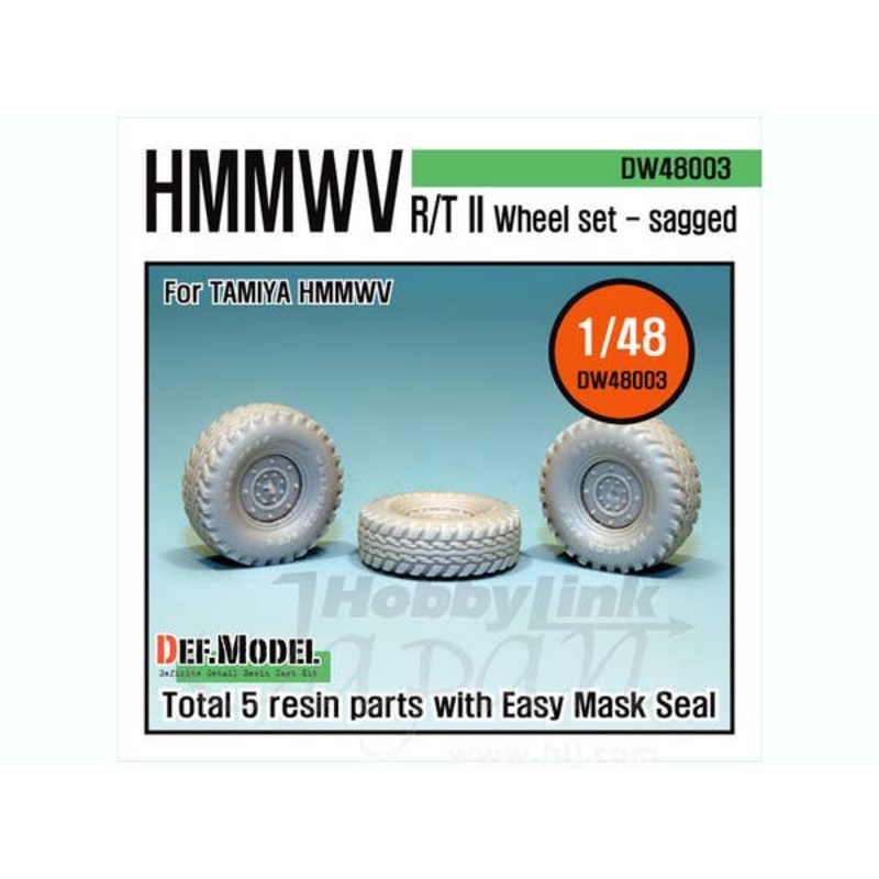 1/48 HMMWV RT/II Sagged Wheel Set (for Tamiya)