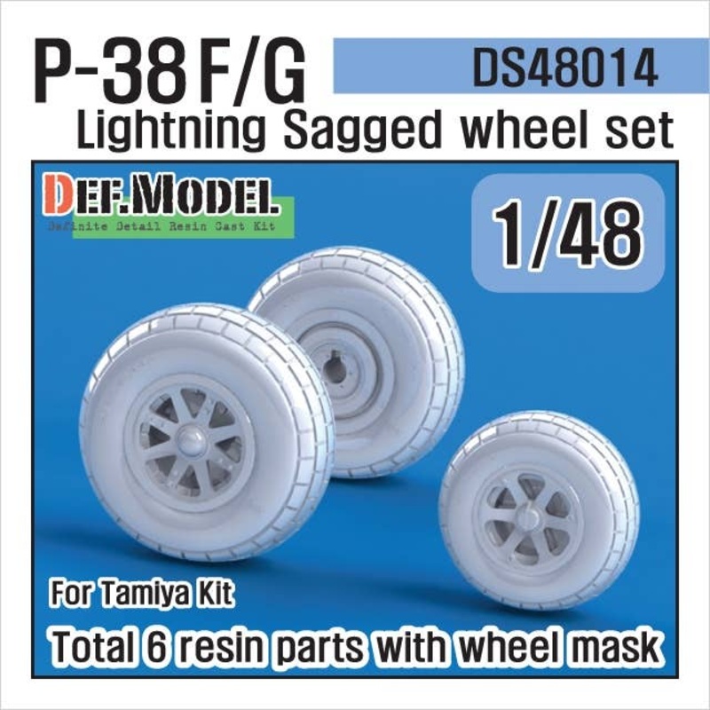 1/48 P-38 Lightning Wheel Set (for Tamiya)