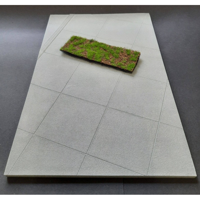 1/48 Paved Runway with Weeds on the Side of the Road