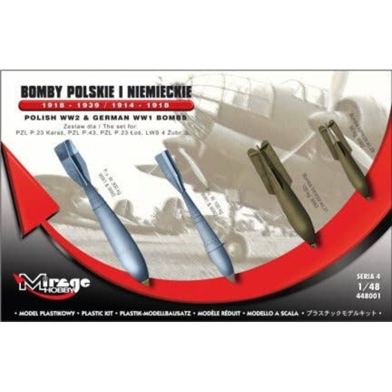 1/48 Polish WW2 & German WW1 Bombs 1918 - 1939 & 1914 - 1918