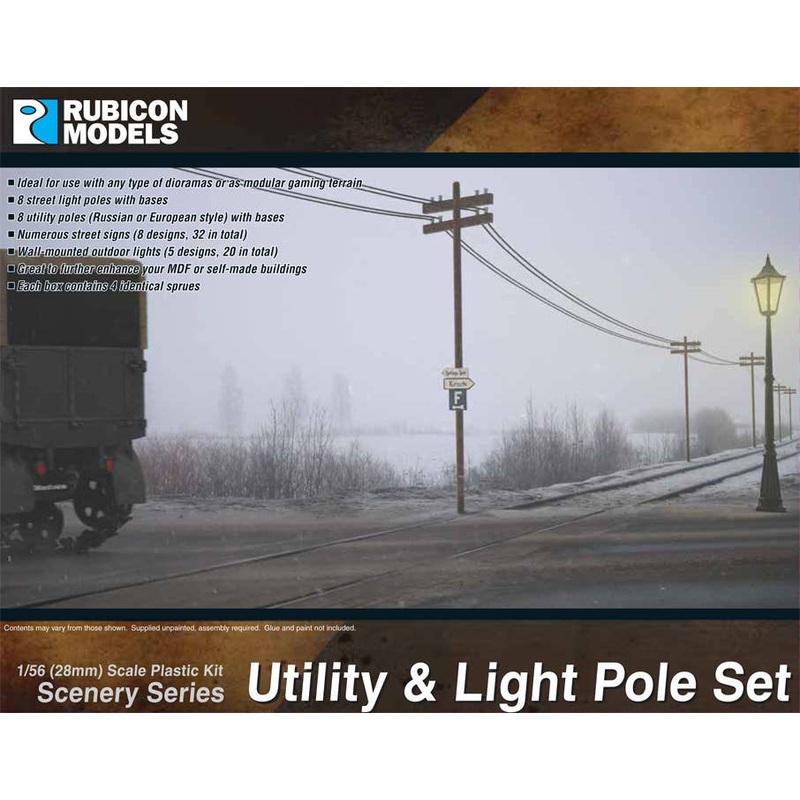 1/56 Utility & Light Pole Set