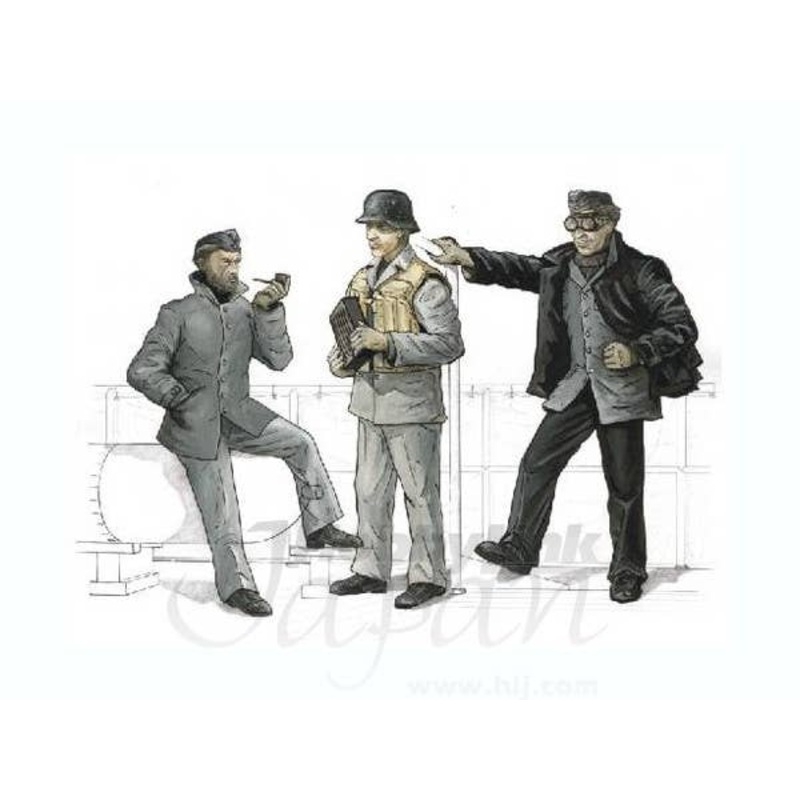 1/72 German crew for AA gun 3.7 for Schnellbo