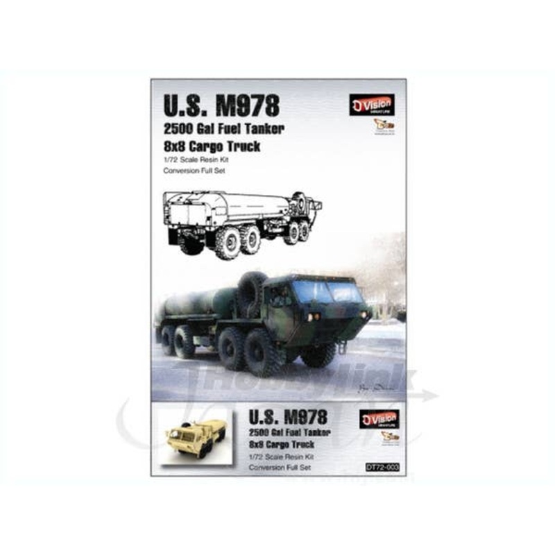 1/72 M978 2500 Gal. Fuel Tanker 8x8 Cargo Truck Conversion Set (for Academy)