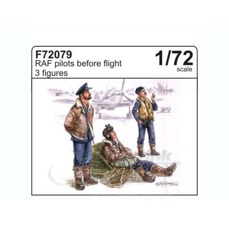 1/72 RAF pilots before flight 3 figures