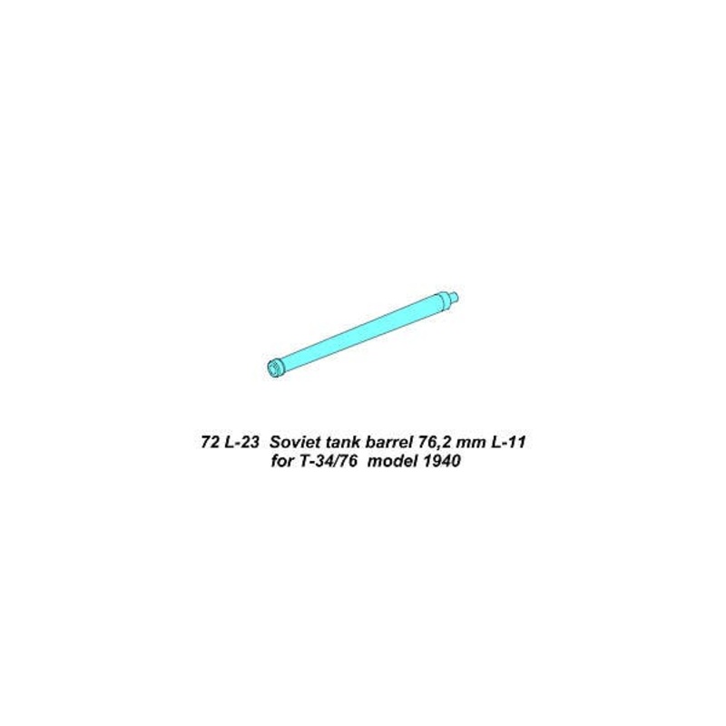 1/72 Russian 76.2mm L-11 Tank Barrel for T-34/76 Model 1940